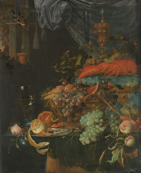 Still Life with Fruit and a Goldfinch 1660   1679