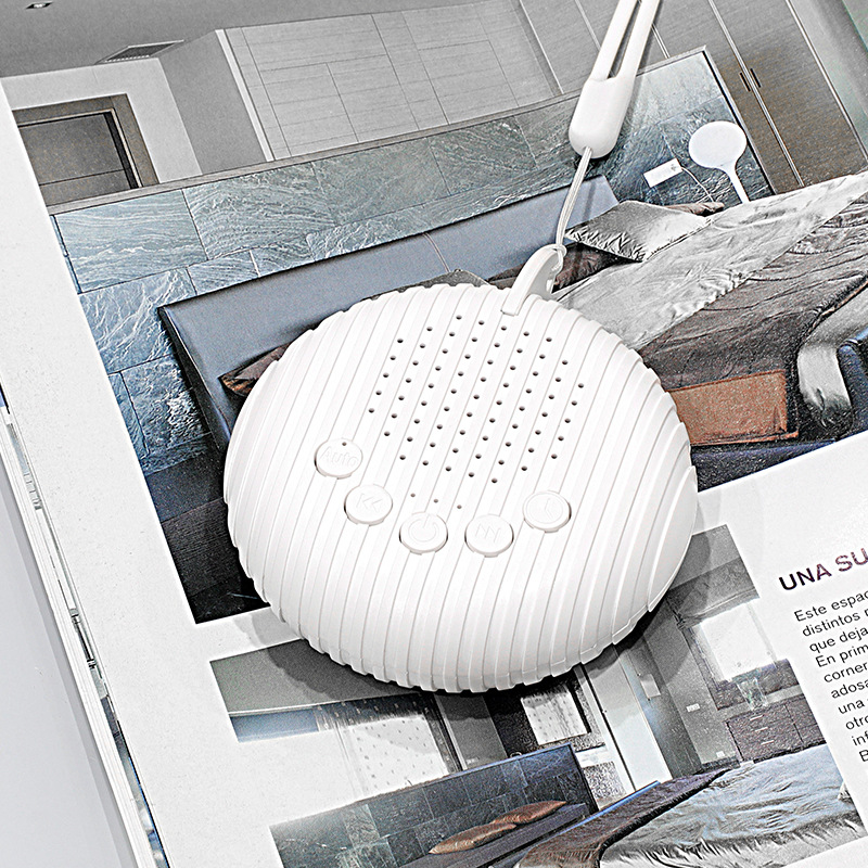 Baby sleep aid with white noise and LED light, with timer