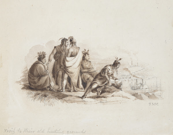 Visit To Their Old Hunting Grounds From Hosack Album Ca 1843