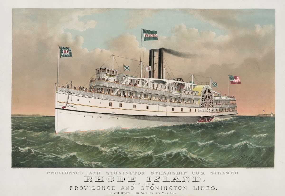 Providence and Stonington Steamship Cos steamer Rhode Island of the Providence a