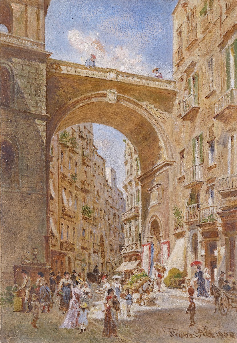 Neapel Chiaia Brücke 1904