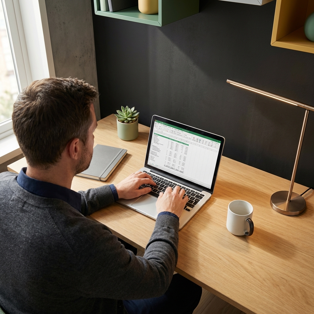 Person working five hours on a laptop in a tidy home corner representing a part time freelance experiment and multi stream income