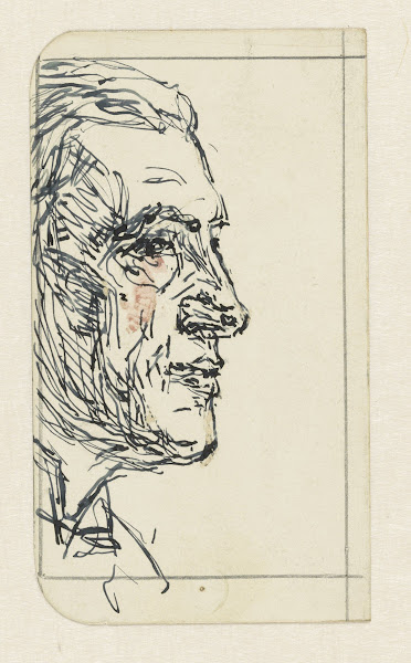 Mansportret in profiel naar rechts 1874   1925