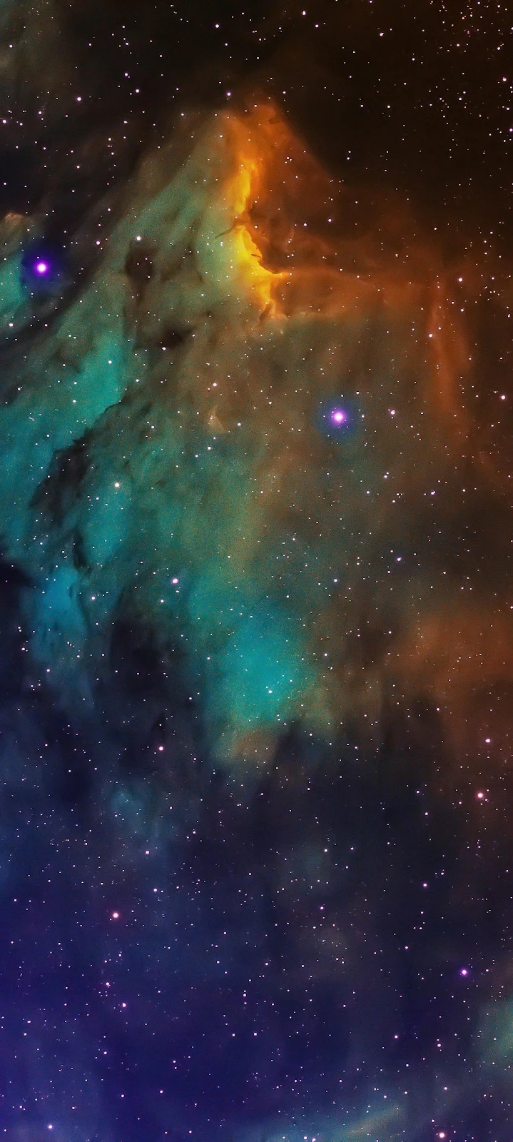 Vibrant Cosmic Nebula And Stars - Astrophotography Full HD iPhone Wallpaper (1326x2949)