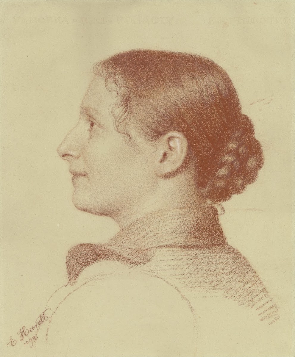 Bildnis einer Frau im Profil Bildnis des Fräulein Irma Müller Krämer 1898