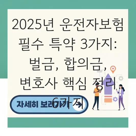 운전자보험 필수 특약 Best 3: 합의금, 벌금, 변호사 대표 이미지