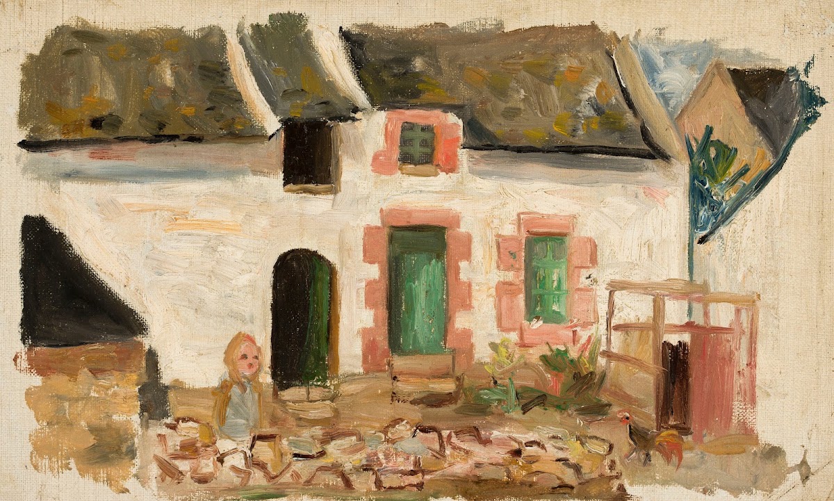Dziecko przed domem 1924