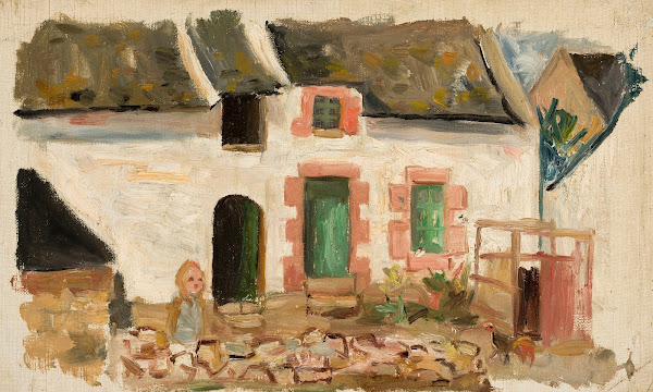 Dziecko przed domem 1924