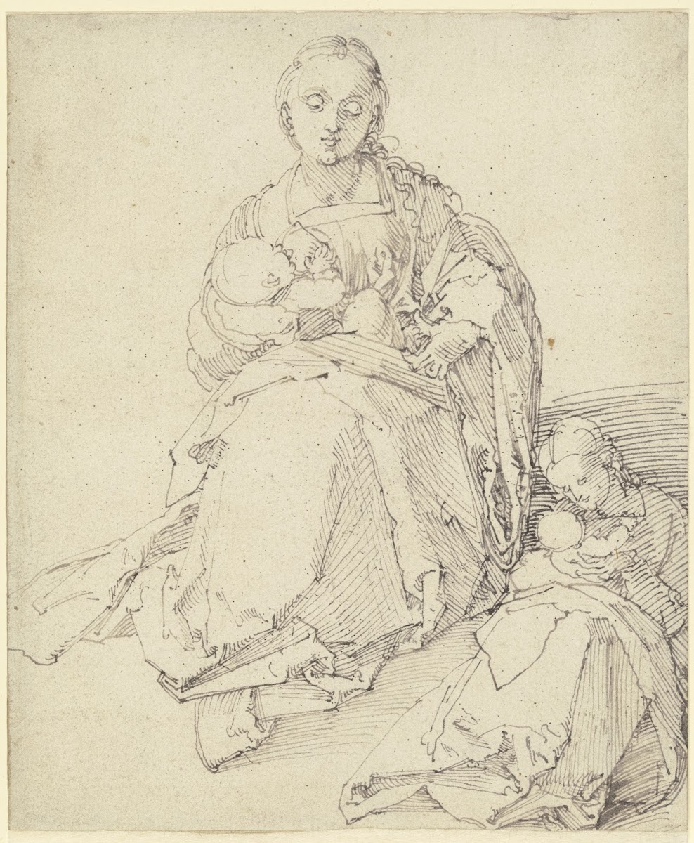Zwei Studien zu einer Maria mit Kind ca 1514  1519
