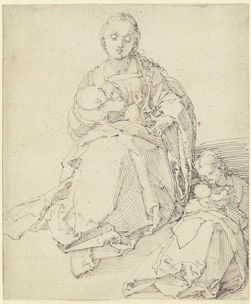 Zwei Studien zu einer Maria mit Kind ca 1514  1519