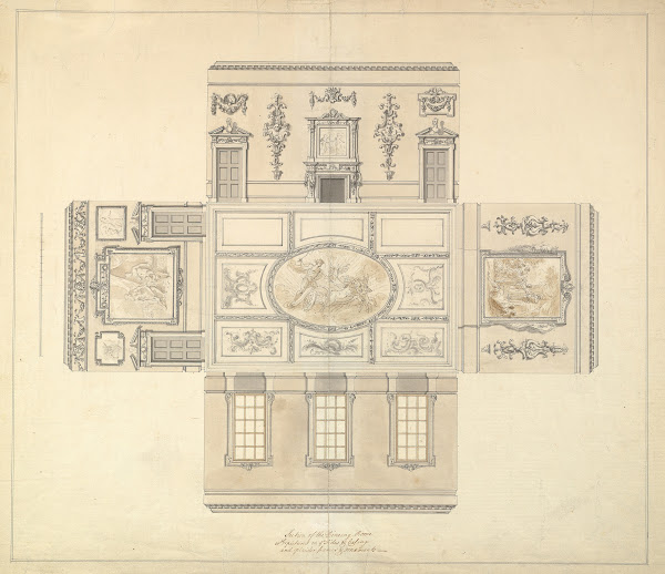 Design for the Dining Room at Kirtlington Park Oxfordshire 174748