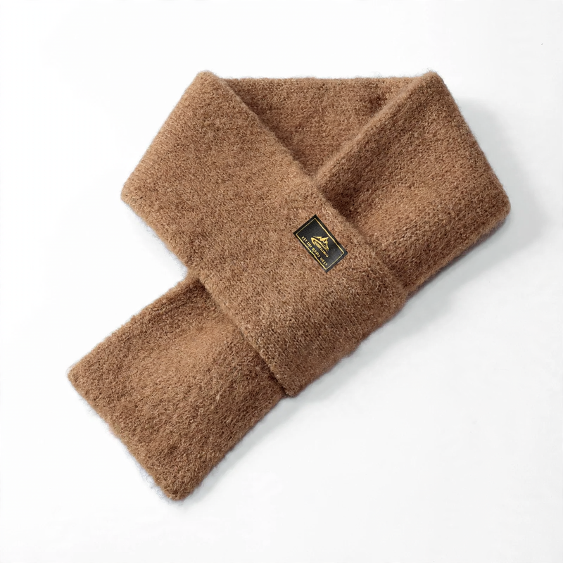 Warm knit loop scarf for outdoor activities