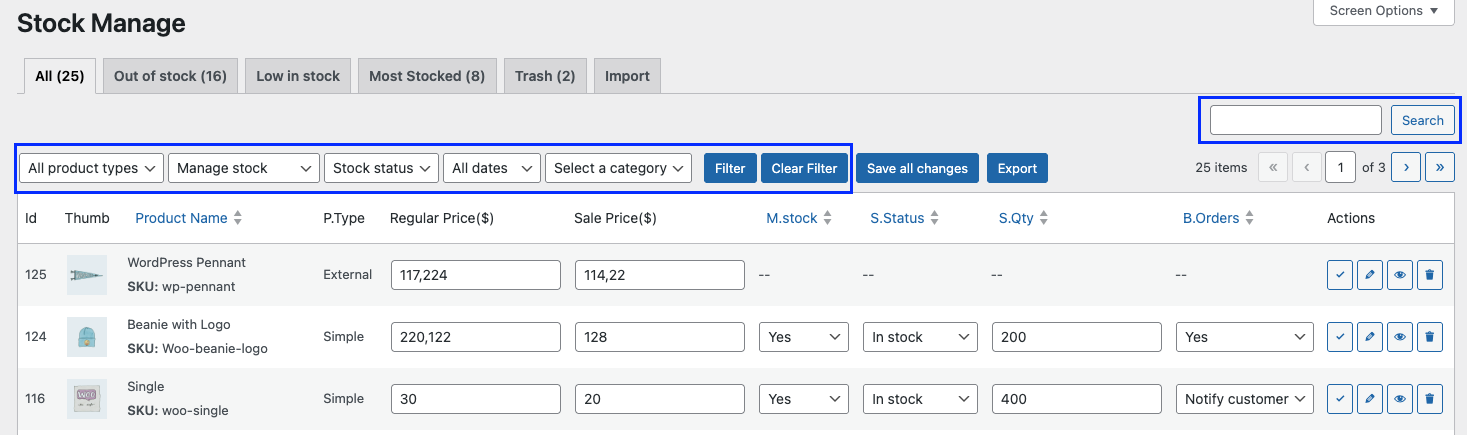 Woo Stock Manage & Report