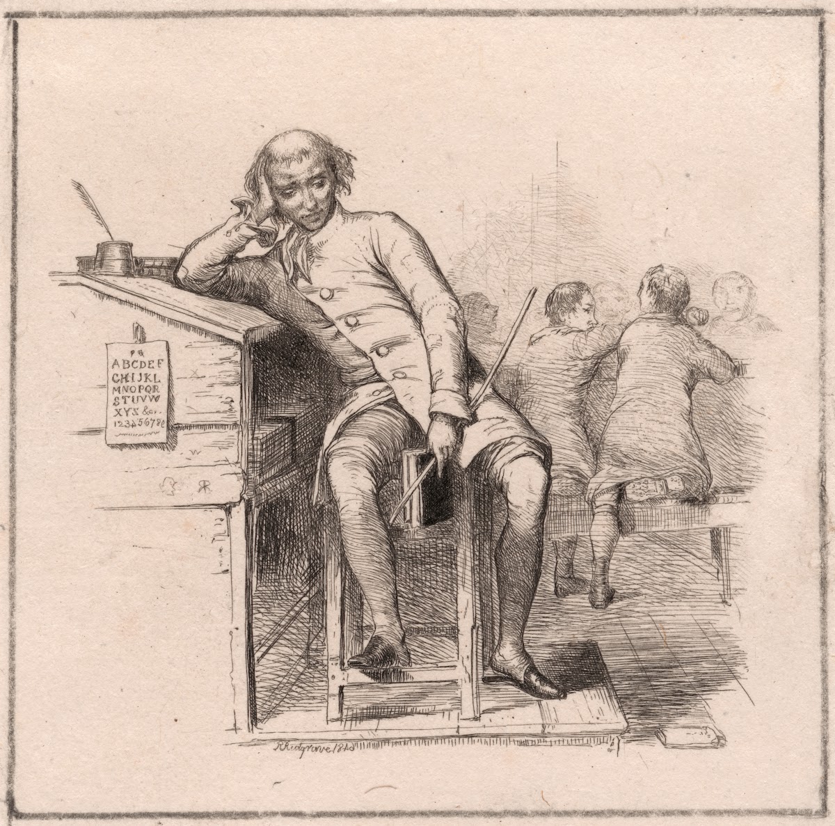 School Master in Classroom 1847