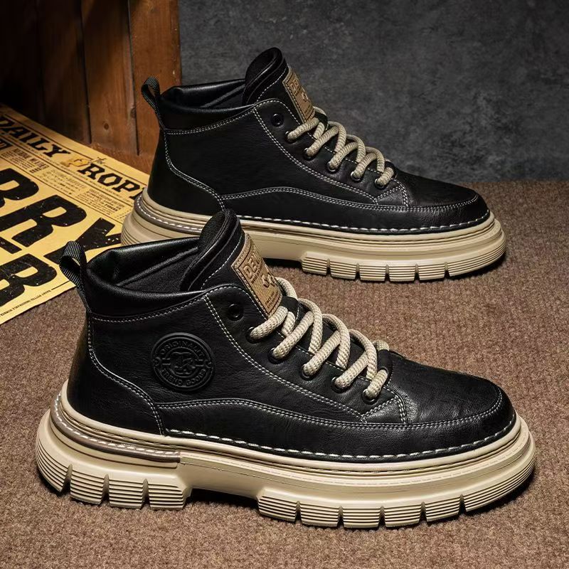 Vintage-style men's boot, slip-resistant