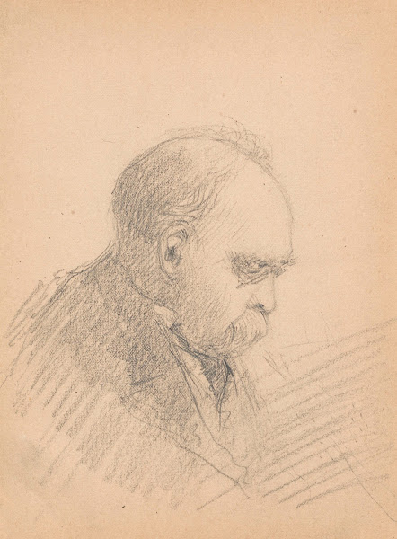 Portrait of a balding man wearing a pince nez 1910