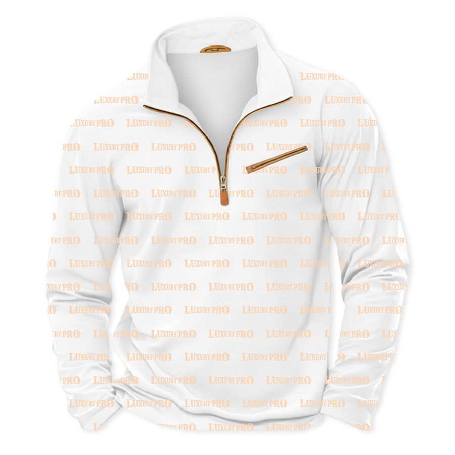 AOP Casual collar long-sleeved (with zipper on chest)