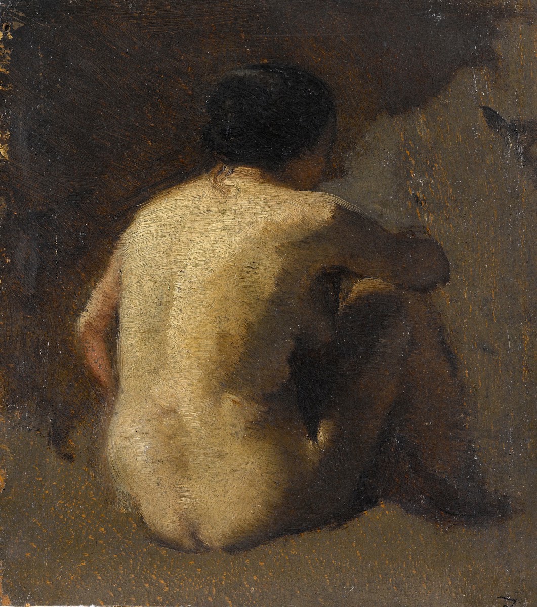 Femme nue assise vue de dos 1845   1848