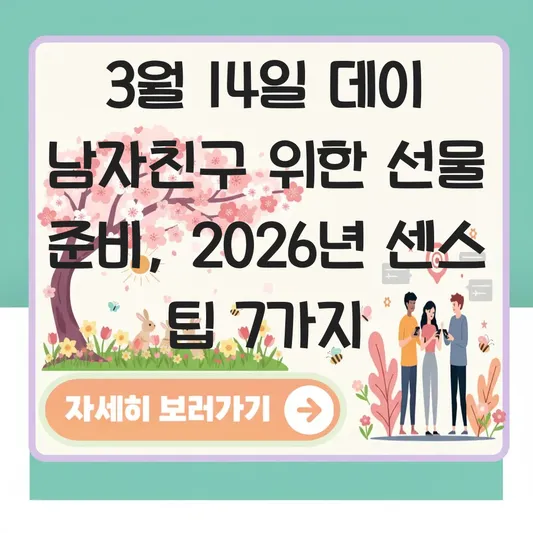 3월 14일 데이 남자친구 위한 선물 준비