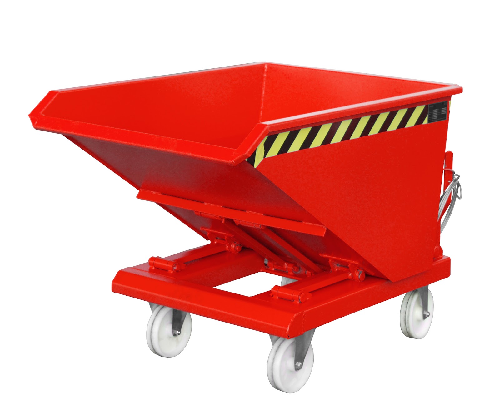 Kiepcontainer NK 30, gelakt, Vuurrood