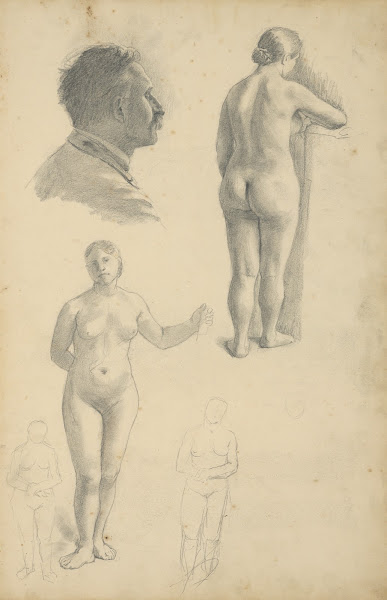 Sketchbook with figural studies