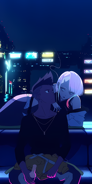 Cyberpunk: Edgerunners, Anime Girls, Anime, Lucyna Kushinada (Cyberpunk: Edgerunners), David Martinez (Edgerunners) 4K Wallpaper Background