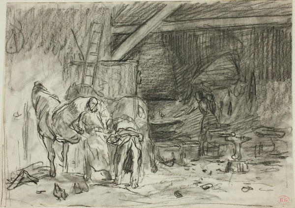 Interior of a Blacksmiths Shop 1833 1894