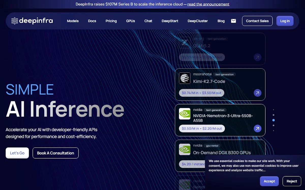 Captura de Deep Infra