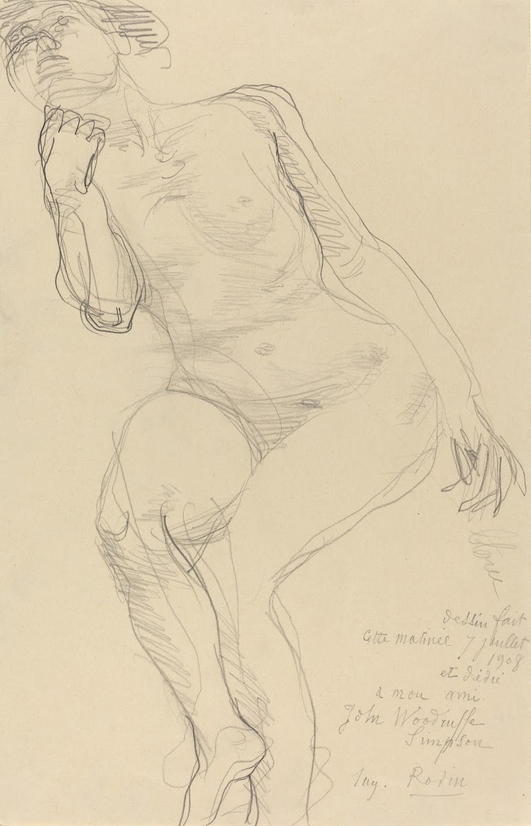 Seated Female Nude Leaning to the Left 1908