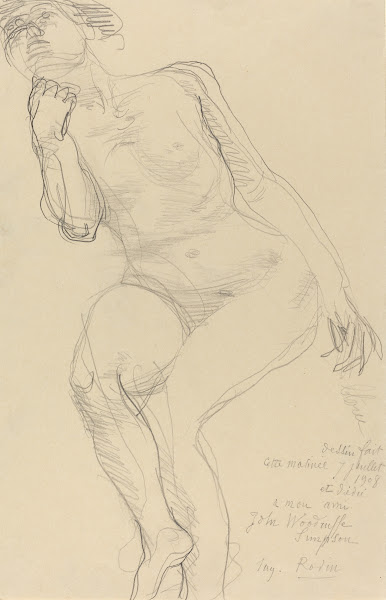 Seated Female Nude Leaning to the Left 1908