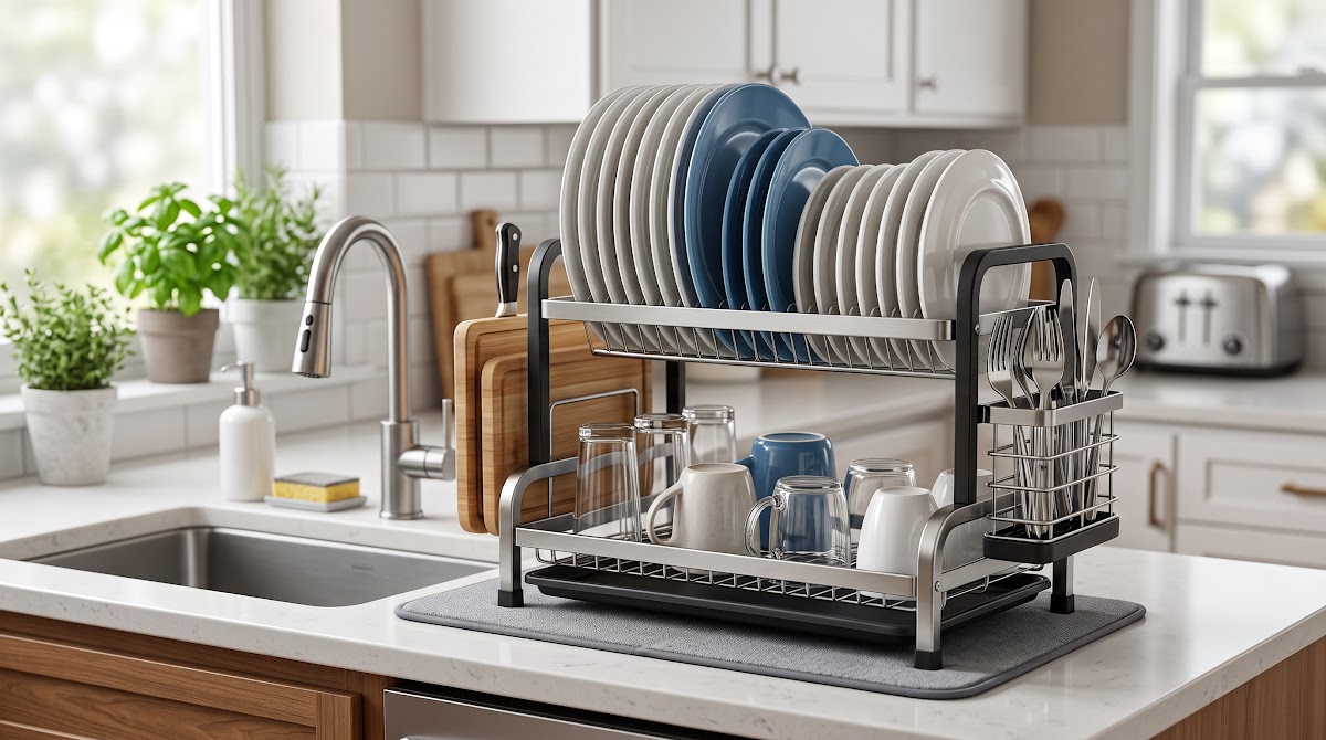 Best Dish Drying Racks for Small Kitchens (2026) - BEST OVERALL — IN CONTEXT