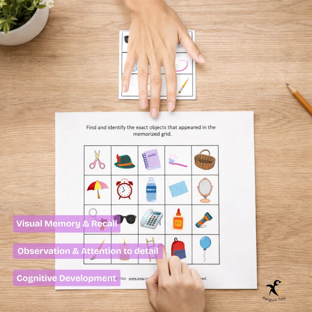 Cut Memorize and Match Activity | Visual Memory, Object Recognition & Problem Solving