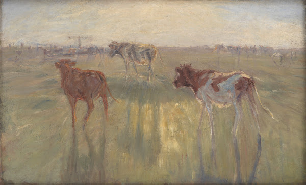 Cattle Seen against the Sun on the Island of Saltholm 1892