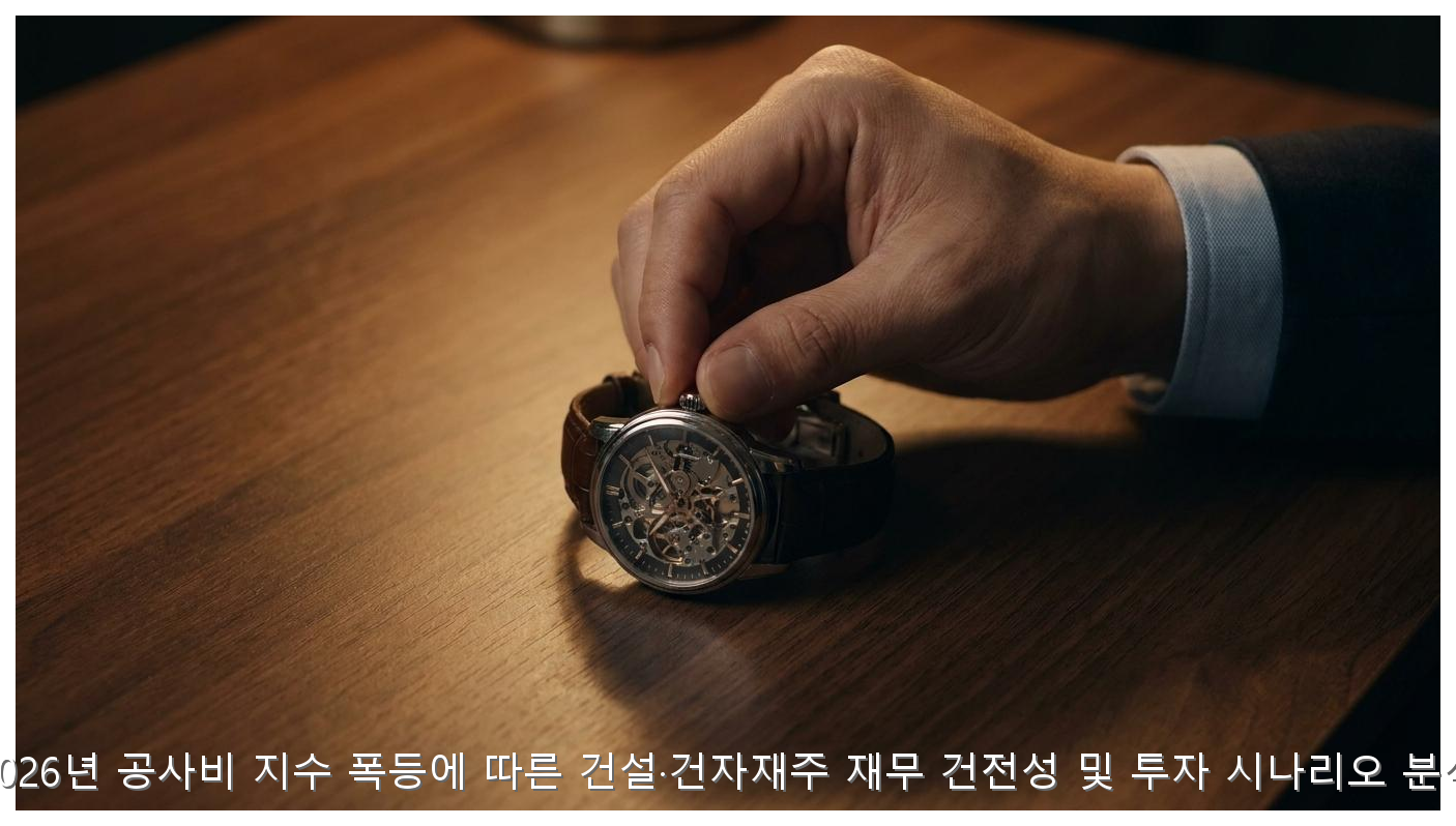 2026년 공사비 지수 폭등에 따른 건설·건자재주 재무 건전성 및 투자 시나리오 분석 핵심 안내 및 분석 인포그래픽 (4)