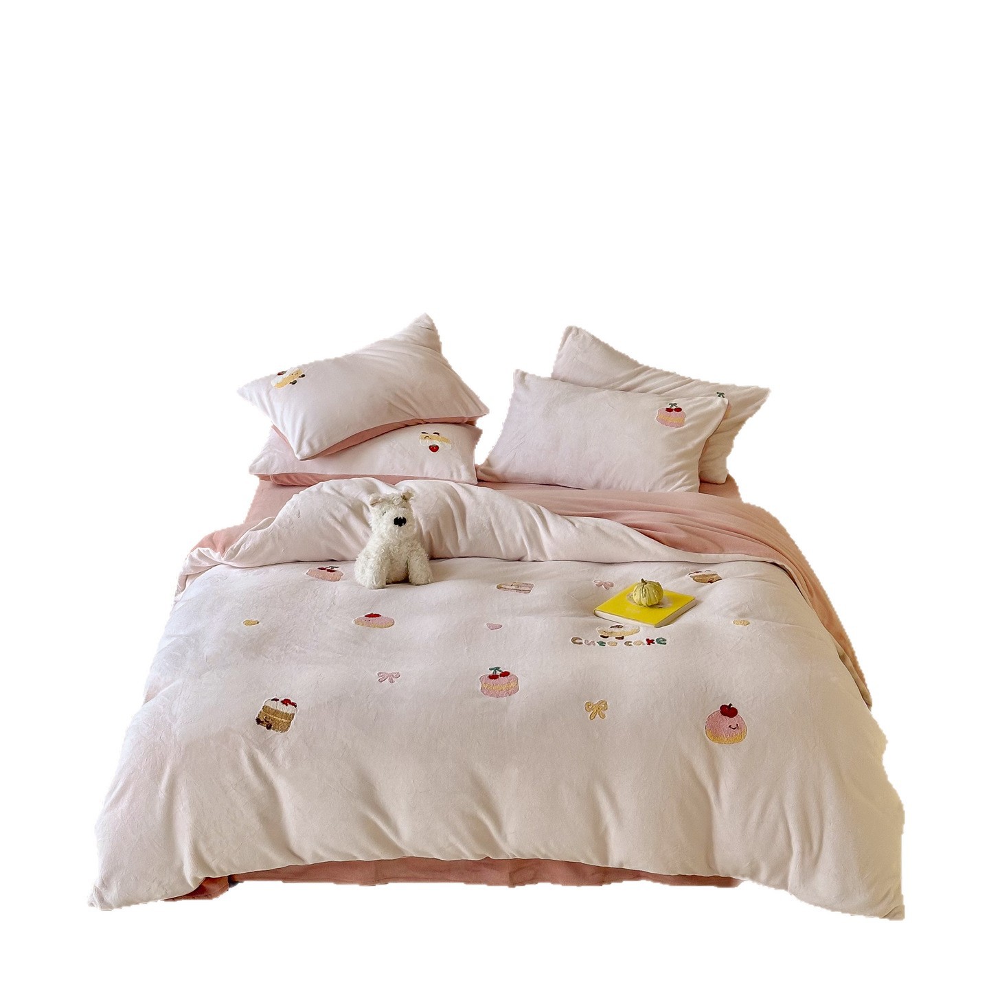 Winterbettgarnitur aus Milchfleece mit Cartoon-Motiv