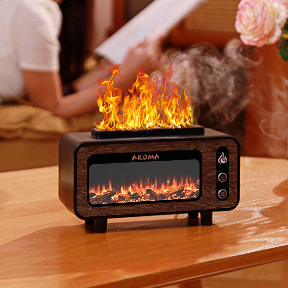 Flame Aroma Diffuser with Ultrasonic and LED