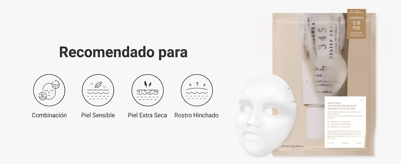 Aplicación de mascarilla Dr. Althea en rostro
