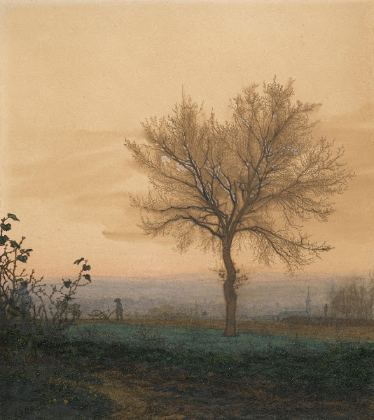 Landscape with a Bare Tree and a Plowman 1864