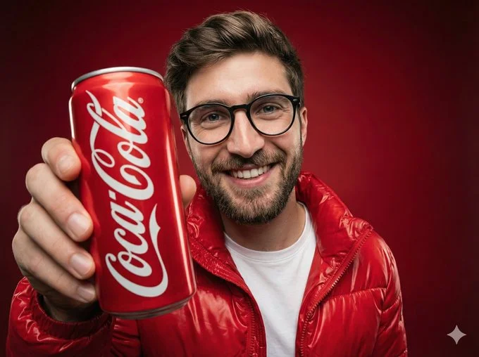 Fotografía de retratos de estudio de la marca Fanta Soda