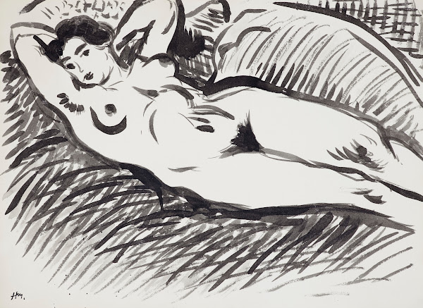 Nu Allongé Sur Un Sofa Circa 1927