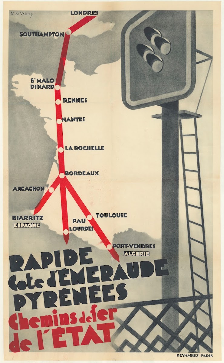 Rapide Côte démeraude Pyrénées Chemins de fer de lEtat 1930