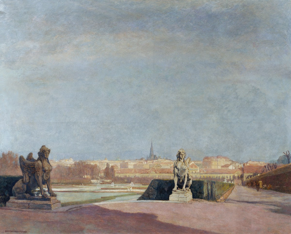 Blick vom Belvedere auf Wien 1943