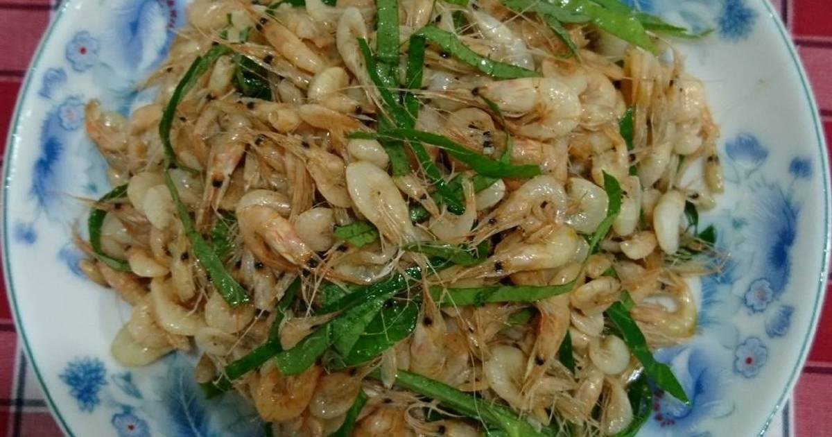 Tép đồng rang lá lốt