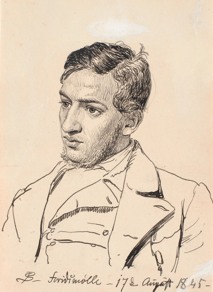 Portræt af maleren Carlo Dalgas 1844   1845