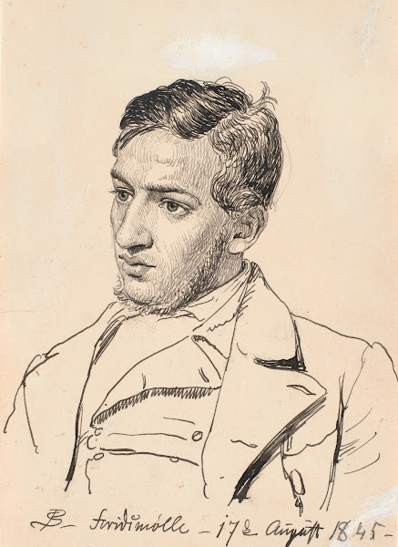 Portræt af maleren Carlo Dalgas 1844   1845