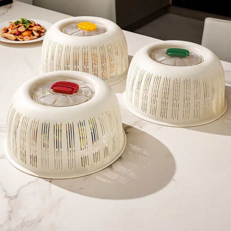 Stackable food cover made of PP, available in multiple colors