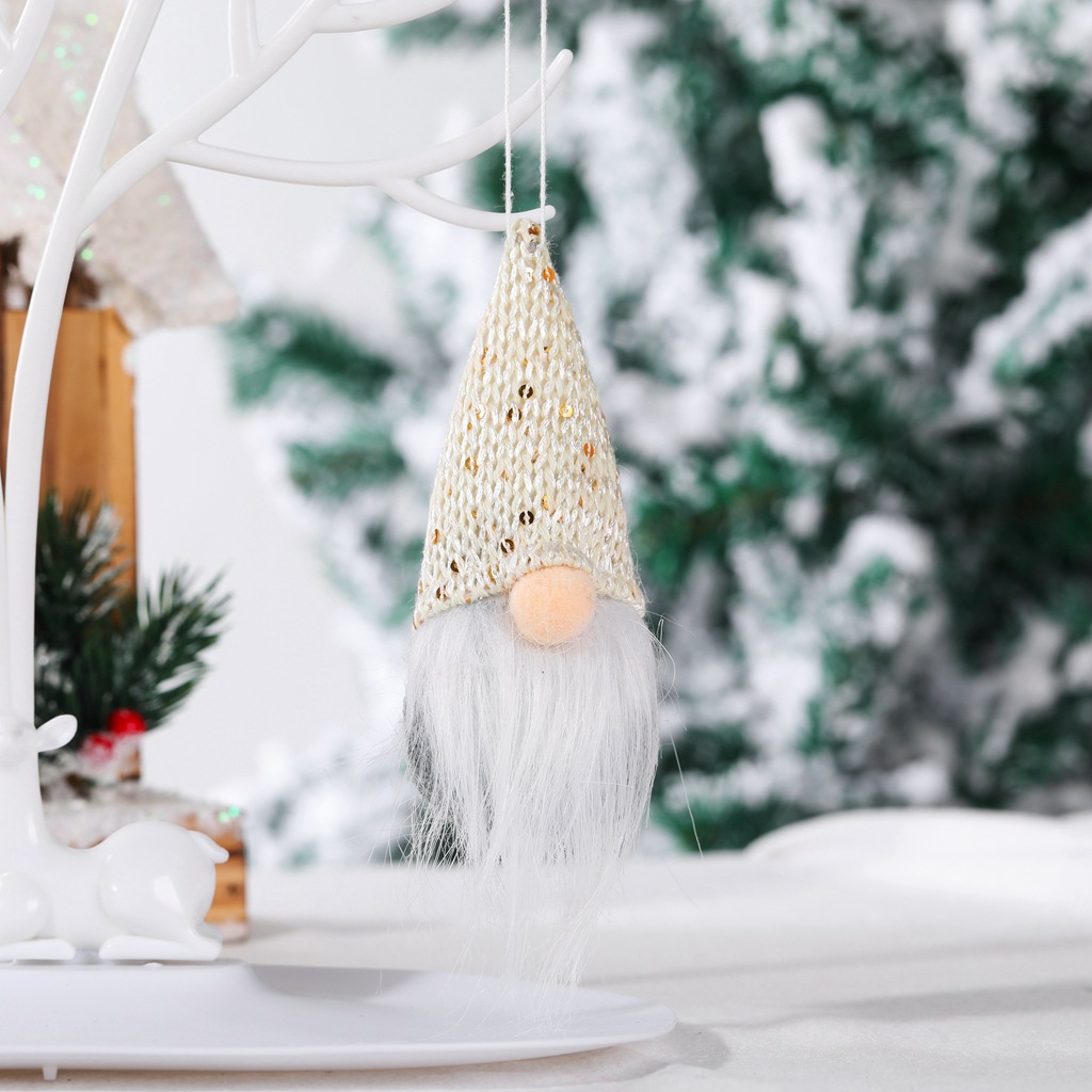 Christmas gnome ornament with sequins