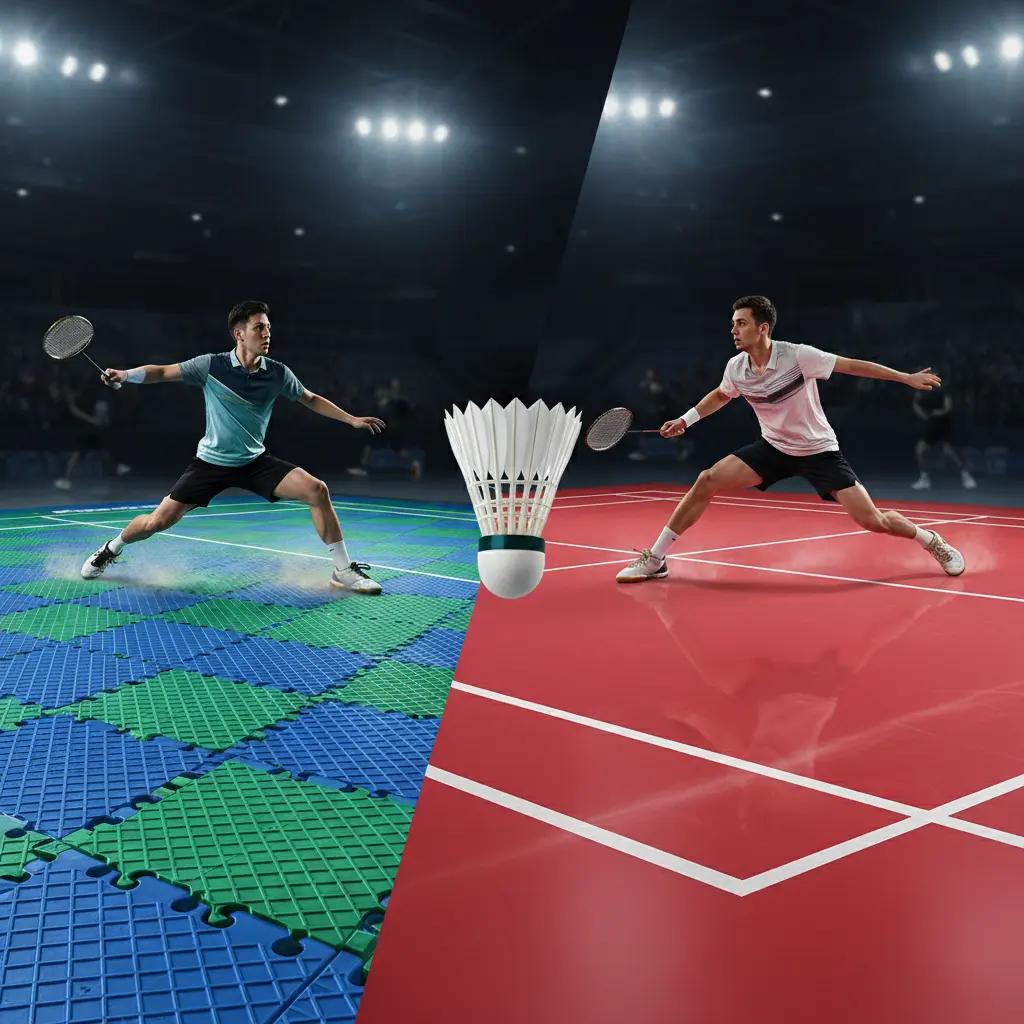 Lantai interlock vs karpet vinyl untuk badminton