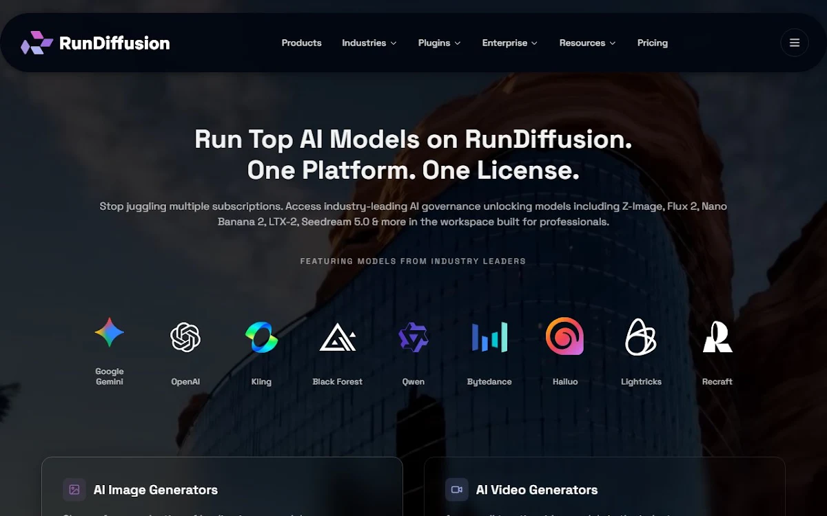 Captura de RunDiffusion