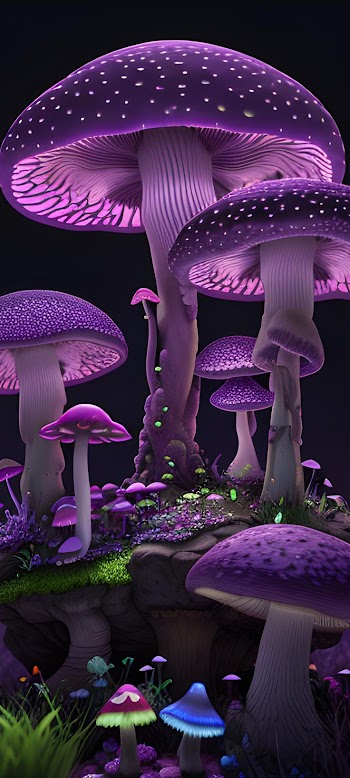 Mushrooms Digital Art Picture